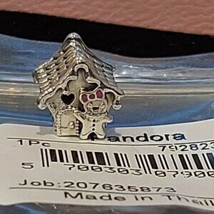 Auth PANDORA STERLING SILVER GINGERBREAD HOUSE CHARM 792823C01 *2023 COLLECTION*